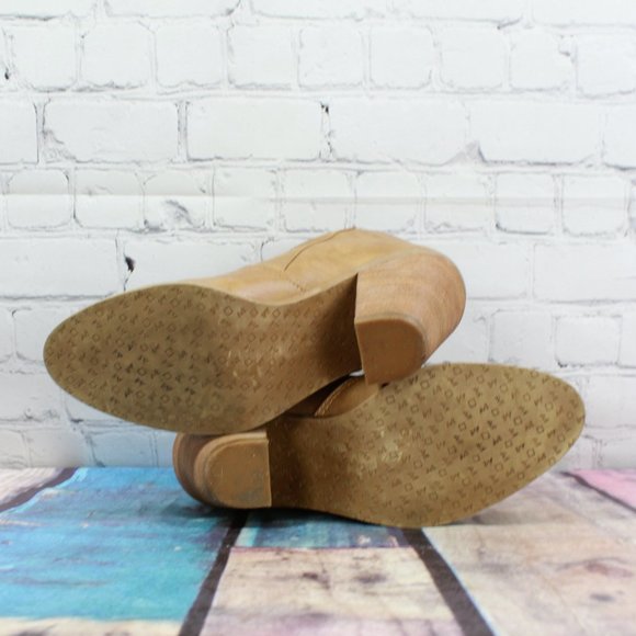 Dolce Vita Brown Leather Side Zipper High Heel Ankle Booties Size 8.5 - Picture 9 of 9